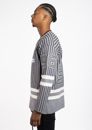 Shark Grey Knit Hockey Jersey