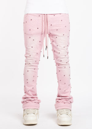 French Rose Embellished Sweat Pants