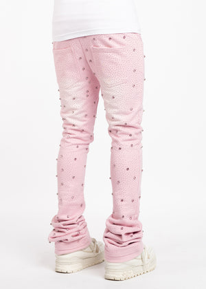 French Rose Embellished Sweat Pants