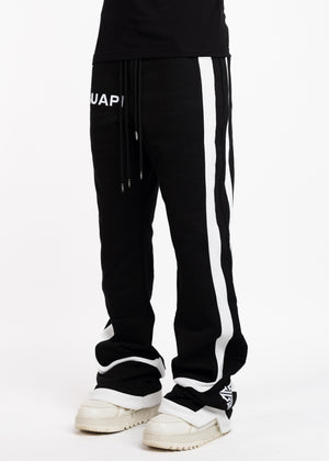 Obsidian Black Flared Sweat Pants