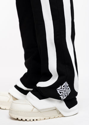 Obsidian Black Flared Sweat Pants