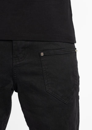 Obsidian Black Flared Denim