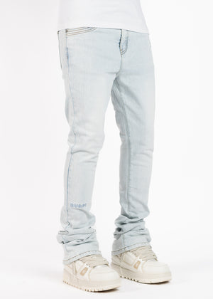 Aqua Blue Basics Stacked Denim