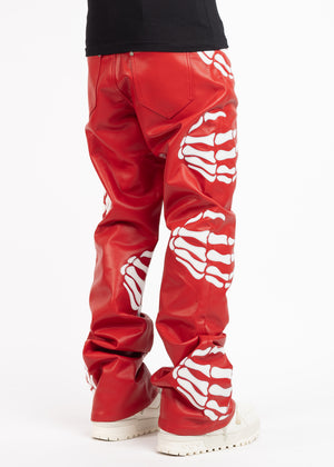 Blood Red Hell Dragger Leather Pant