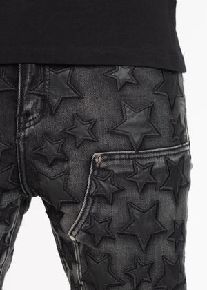 Obsidian Black Stars Denim