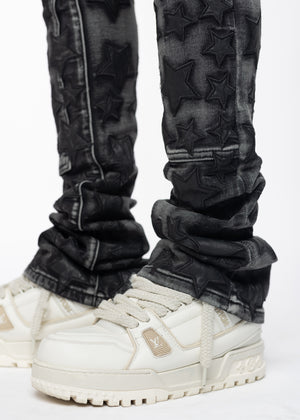 Obsidian Black Stars Denim