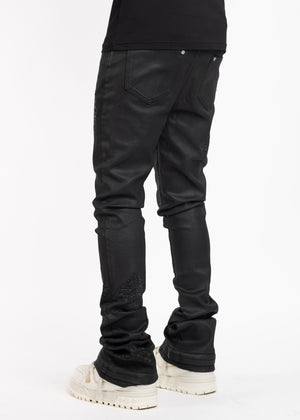 Obsidian Black Icon Embellished Denim