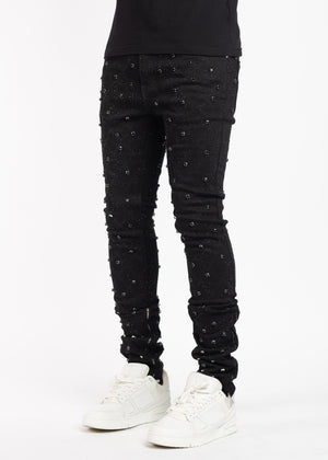 All Black Embellished Denim V2