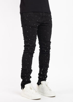 All Black Embellished Denim V2