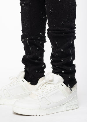 All Black Embellished Denim V2