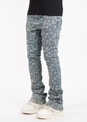 Vintage Blue Laser Stars Denim