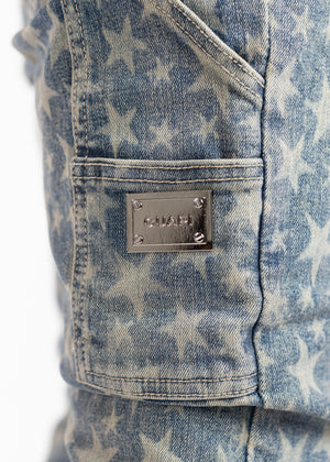 Vintage Blue Laser Stars Denim