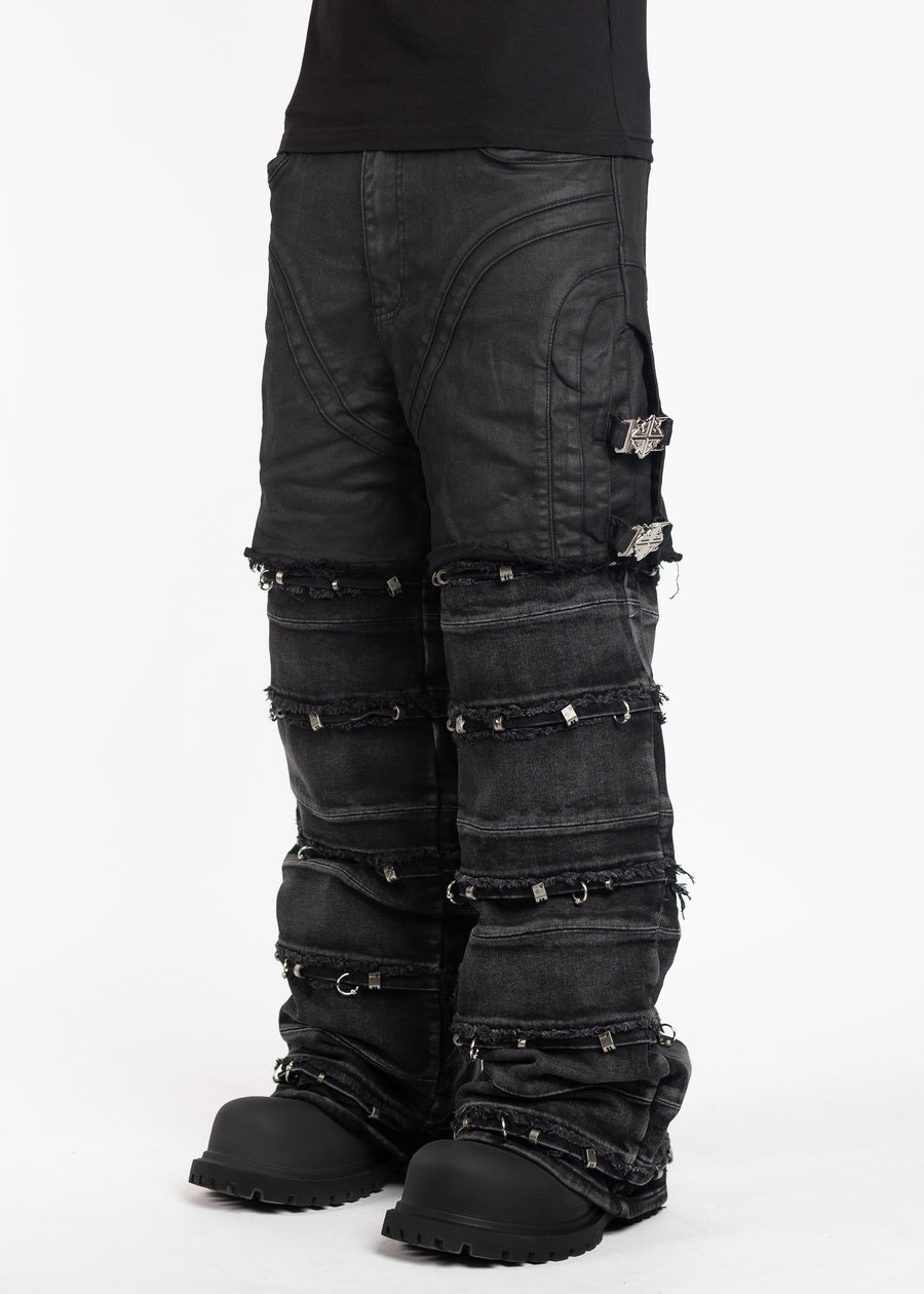 Obsidian Black Waxed Convertible Denim