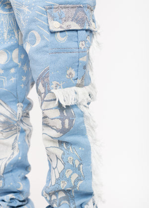 Aqua Blue Tapestry Pant