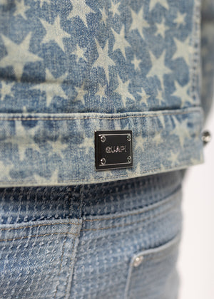 Vintage Blue Stars Denim Jacket