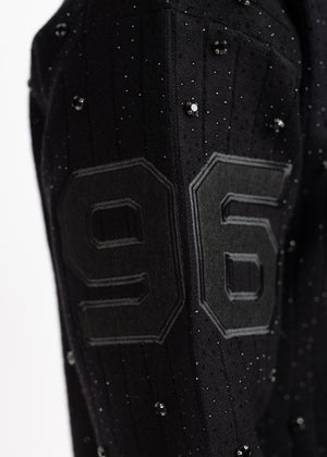 All Black Knit Hockey Jersey