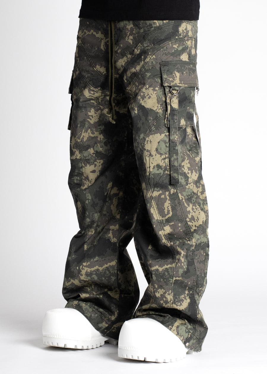 Guapi Limited Edition Obsidian Black Stacked Cargo Pants 34x32