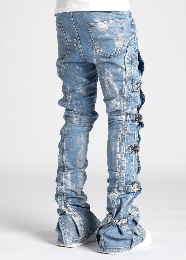 Aqua Blue Waxed Premium Denim - Guapi Clothing