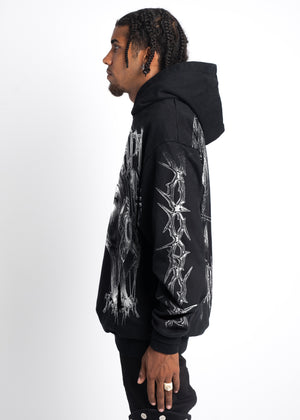 Obsidian Black Cyborg Hoodie