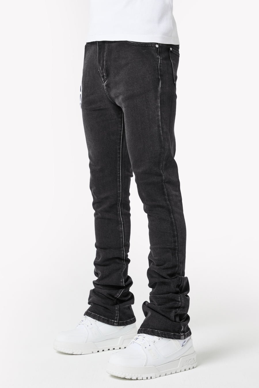 Iron Grey Patch Denim