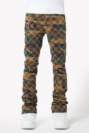 Camo Embellished Denim Pant