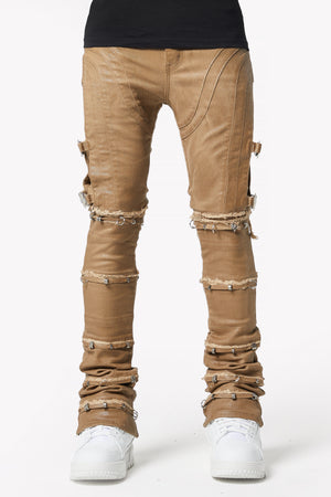 Mud Brown Waxed Convertible Denim