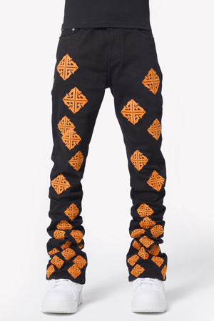 Tiger Icon Stacked Denim