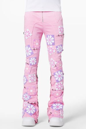 French Rose Flowers Denim