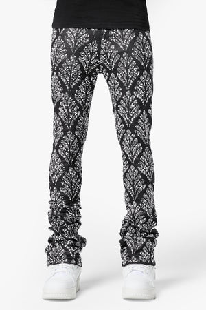 Obsidian Black Embellished Denim