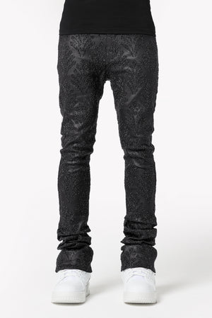 Obsidian Black Embellished Denim V3