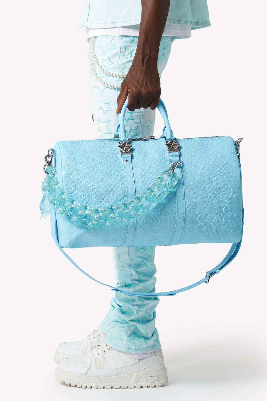 Aqua Blue Duffle Bag