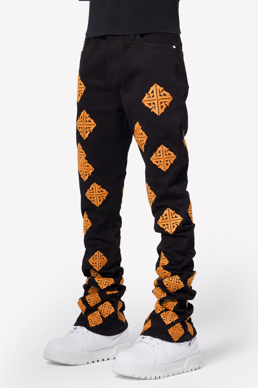 Tiger Icon Stacked Denim