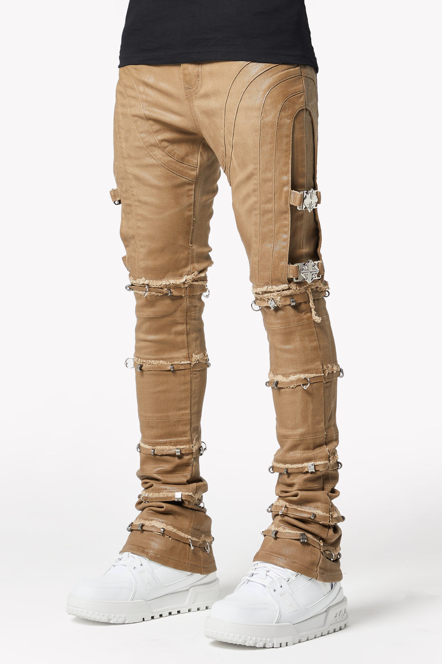 Mud Brown Waxed Convertible Denim