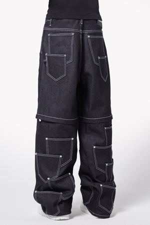 Jade Black Convertible Dice Pant