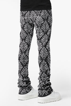 Obsidian Black Embellished Denim