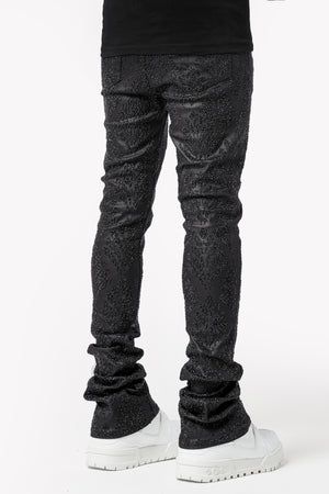 Obsidian Black Embellished Denim V3