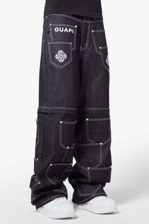 Jade Black Convertible Dice Pant