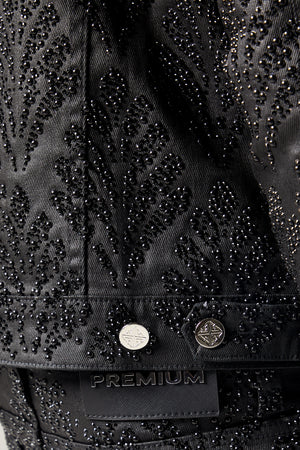 All Black Embellished Denim Jacket V3