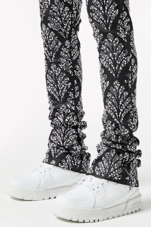 Obsidian Black Embellished Denim