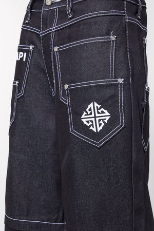 Jade Black Convertible Dice Pant