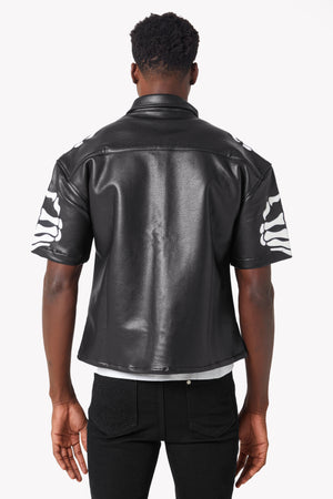 Obsidian Black Hell Dragger Leather Shirt