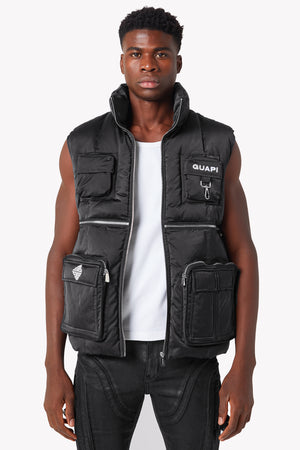 Obsidian Black Puffer Vest