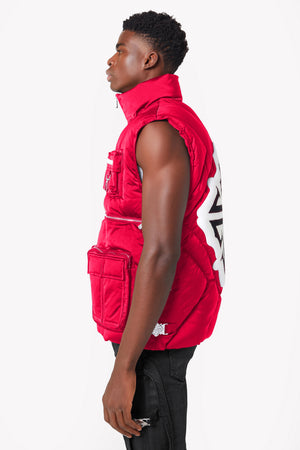 Blood Red Puffer Vest