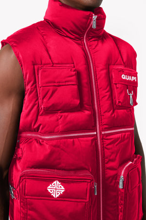 Blood Red Puffer Vest