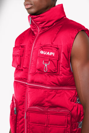 Blood Red Puffer Vest