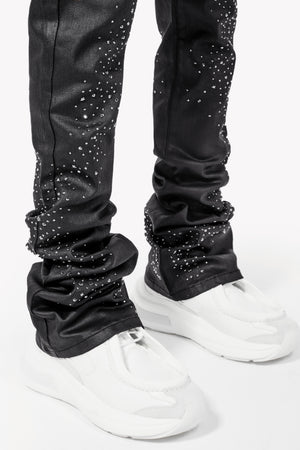 All Black Starry Sky Waxed Denim