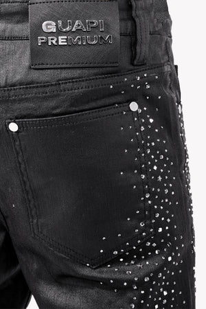 All Black Starry Sky Waxed Denim