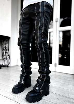 Obsidian Black Uzi Leather Pant - Guapi Clothing
